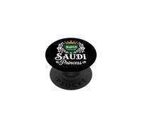 Saudi Princess Saudi Arabia Flag Proud Saudi Girl PopSockets PopGrip Adhesivo