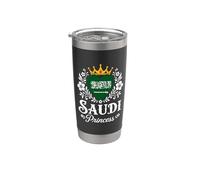 Saudi Princess Saudi Arabia Flag Proud Saudi Girl Vaso térmico de acero inoxidable de doble pared