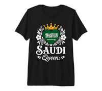 Saudi Queen Saudi Arabia Flag Proud Saudi Woman Camiseta Premium
