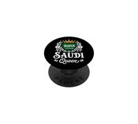 Saudi Queen Saudi Arabia Flag Proud Saudi Woman PopSockets PopGrip Adhesivo