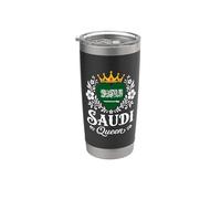 Saudi Queen Saudi Arabia Flag Proud Saudi Woman Vaso térmico de acero inoxidable de doble pared