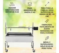 Sauenland Parrilla para lechón Motor eléctrico Asador giratorio OneConcept