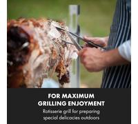 Sauenland Survivor Asador de cochinillo espetón 12W máx. 70 kg acero inoxidable Klarstein