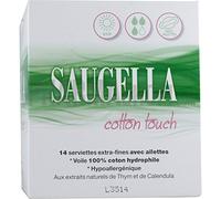 Saugella Cotton Touch Day 14 Extra-Fine Sanitary Napkins with Wings by Saugella