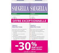 Saugella Expert Triple Protección Limpiador Íntimo 2x250 ml