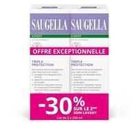 Saugella Triple Protección Cuidado de Limpieza Íntima Molestias Íntimas - 2 x 250 ml