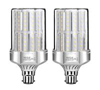 SAUGLAE Bombillas LED de 32W, Bombillas Incandescentes Equivalente de 260W, Blanco Cálido de 3000K, 3600 Lm, Bombillas de Bayoneta B22, 2 Piezas
