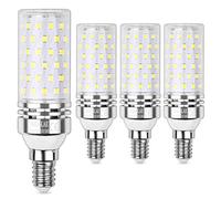 SAUGLAE E14 Bombilla de Maíz LED 15W, 6000K Blanco Frío, 120W Incandescente Bombillas Equivalentes, 1700Lm, Pequeño Tornillo de Edison Bombillas LED, 4-Pack