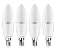 SAUGLAE E14 LED Bombillas de Vela 12W, 100W Bombillas Incandescentes Equivalente, 3000K Blanco Cálido, 1380Lm, Pequeño Tornillo Edison, Paquete de 4