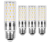SAUGLAE E27 Bombilla de Maíz LED 15W, 3000K Blanco Cálido, 120W Incandescente Bombillas Equivalentes, 1700Lm, Edison Tornillo Bombillas LED, 4-Pack