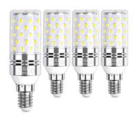 SAUGLAE LED Maíz Bombilla 12W, 100W Incandescente Bombilla Equivalentes, 4000K Blanco Neutro, E14 Tornillo Edison Pequeño, 1450lm, 4-Pack