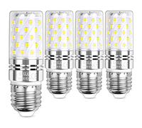 SAUGLAE LED Maíz Bombilla 12W, 100W Incandescente Bombilla Equivalentes, 4000K Blanco Neutro, E27 Tornillo Edison, 1450lm, 4-Pack