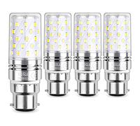 SAUGLAE LED Maíz Bombilla 12W, 100W Incandescente Bombillas Equivalentes, 6000K Blanco Frío, 1450lm, B22 Gorra Bayoneta, 4-Pack