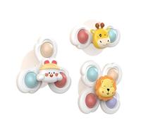 Saugnapf Spinner Spielzeug - 12 cm Sensorisches Badewannen Spielzeug | ABS & PP Rotierendes Fidget Toy Set, Flugzeug Reise Aktivitäten Hochstuhl Fenster Spinner Stressabbau Autismus
