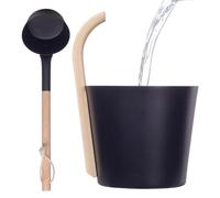 Sauna Bucket De Aluminio-Soporte De Agua Resistente Al Calor De Sauna Y Juego De Cucharones | Diseño De Contenedor De Aluminio De Barril De Agua De Siauna De Diseño | Accesorios De Saiuna Steam Waters