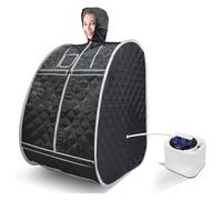 Sauna de Spa portátil Personal, generador vapor 2L y 1000W, terapia pérdida peso, rejuvenecedor radiante(Black)