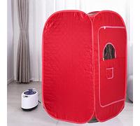 Sauna de vapor para el hogar, mini sauna, sauna de vapor portátil, sauna de vapor móvil, spa saludable, sauna de vapor con mando a distancia (rojo-80 x 80 x 135 cm)