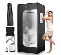 Sauna de Vapor Portátil, 9 Configuraciones de Temperatura y Sauna Portátil de Cuerpo Completo, Equipada con Motor de Vapor de 2.6L 1000W, Sauna Portátil para Desintoxicación y Relajación (180x85x85cm)