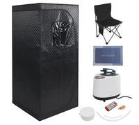 Sauna de vapor portátil con control Bluetooth, tienda de sauna de cuerpo completo, sala de vapor, tienda de vapor, tienda de sudor, silla de sauna plegable, con generador de vapor de 3 L, para terapia