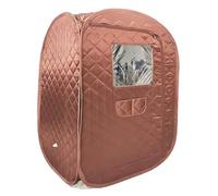 Sauna de Vapor Portátil, Tienda de sauna portátil, spa de cuerpo completo plegable for una persona for terapia de desintoxicación sin izador de sauna(Brown-No steamer)