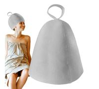 Sauna Hat - 27.56 Inches Heat Shower Headwear, Insulation Steam Bath Head Cover, Felt Heat Dry Headrest | Headgear For Steam Room, Bathhouse, Breathable Natural Felt Sauna Hat Using