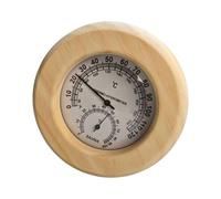 Sauna Hygrothermograph Easy to Read Equipment for Bathroom Greenhouse Office Black