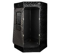 Sauna portátil 3L sauna exterior, sauna (sin silla), spa portátil con 1500 W vapozone portátil, mando a distancia, sauna portátil Maigrir, Detox90 x 90 x 180 cm-3L negro