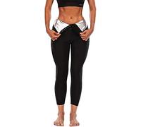 Sauna Sweat Shapewear High Waisted Shorts, Womens Hot Body Shaper Pants, Tummy Control Shapewear, Body Shaper Sweatsuit Exercise Fitness Pants, Slimming Shorts for Weight Loss