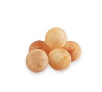 Saunainter Himalayan Bolas de sal con soporte de pared de acero inoxidable - Purificador de aire natural para sauna (6 unidades sin soporte de pared)