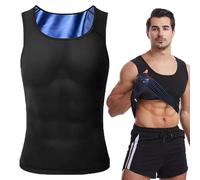 Saunavest Sudadero | Sauna deportiva Camiseta sin mangas Chaleco de entrenador de cintura | Traje de sauna de secado rápido para hombres Forma del cuerpo Soporte de espalda Postura correcta