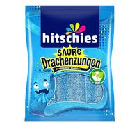 Saure Bleu Drachenzungen - Hitschies Candies - Deliciosas golosinas sorpresa, ideales para los amantes de las golosinas, perfecto para fiestas - 125g