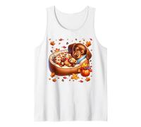 Sausage Dog Graphic Doxie Mom Autumn Vibes Fall Dachshund Camiseta sin Mangas