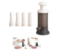 Sausage Maker, Detachable Sausage Maker Machine, Household Meat Stuffing Filler, Manual Sausage Stuffer, Sausage Roll Maker with 4 Option Size Filling Nozzles for Kitchen (Grey)