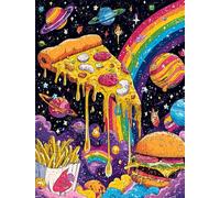 Sausage Pizza 1500 Piece Jigsaw Puzzles for Adults, Colourful, Challenging & Brainteasing Adult Puzzles 1500 Pieces Food, Fun jigsaws for The Whole Family 34x22 Inch
