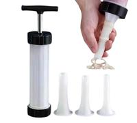 Sausage Stuffer Manual - Homemade Sausage Stuffer With 3 Stuffing Tubes, Fast Hand Operated Meat Filling Machine, Hot Dog Kit for Home Kitchen | Food Grade Durable