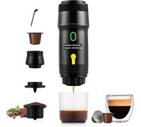 SAUSI Cafetera Portatil 3 en 1 - Batería USB Recargable con Limpiador, Compatible con Cápsulas Nespresso, Dolce Gusto y Café Molido - Ideal para Coche, Oficina, Viajes y Camping