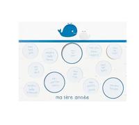 Sauthon Baby Deco Ma Primer año Blue Baleine
