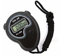 SAUTRV Cronómetro digital con pantalla LCD, cronómetro, contador, cronómetro, reloj deportivo deportivo con esfera (plata, talla única)