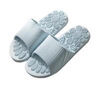 SAUTRV Pantuflas de masaje para hombre, para el hogar, para el exterior, antideslizantes, transpirables, para acupuntura, para masaje de pies, sandalias de ducha para hombre, anchas, Blue, 36 2/3 EU