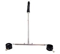 SAUVASFZ Barra separadora con esposas en los tobillos, sistema de bondage erótico con consolador, juego de tortura, juguete sexual fetiche de esclavos BDSM para parejas, ajustable, acero inoxidable +