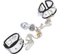SAUVASFZ Esposas de metal y plug anal con cerradura - set de sujeción bondage - SM extreme - con cerradura - tortura esclavo fetiche - juguete sexual erótico de coqueteo