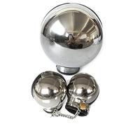 SAUVASFZ Juego de 2 piezas de metal y acero inoxidable con cuello de bola, sujeción para casco, cubierta completa, capucha para la cabeza, ataduras SM Bondage, esposas, muñequeras