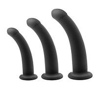 SAUVASFZ Juego de tapones anales realistas - Masajeador de próstata de silicona, consolador de estimulación del punto G, pequeño, mediano, grande, anal, consolador natural con ventosa
