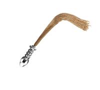 SAUVASFZ Tapón anal de acero inoxidable con cola de cadena de metal larga SM Látigo de metal Masaje de próstata Masturbador de ano Cosplay Juego de rol Juguete sexual para hombres Mujeres Parejas(28mm