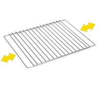Sauvic 02547 - Rejilla de Horno cromada Profesional Extensible de 42 a 60 cm, Color Plateado