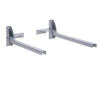 Sauvic 89430 - Tendedero De Pared Abatible Gris, Hierro Galvanizado con Pintura Cerámica Gris, Color Gris, 54 x 14,5 x 14 cm