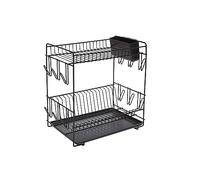 Sauvic Escurreplatos plastificado Negro, Grande