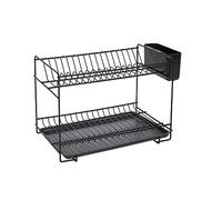 Sauvic Escurreplatos plastificado Negro, pequeño