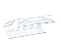 Sauvic Juego escurreplatos en Acero plastificado Blanco para armarios de 65 cm