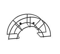 Sauvic Soporte para Manguera plastificado Negro Grande, 46,5x16,5x24 cm.